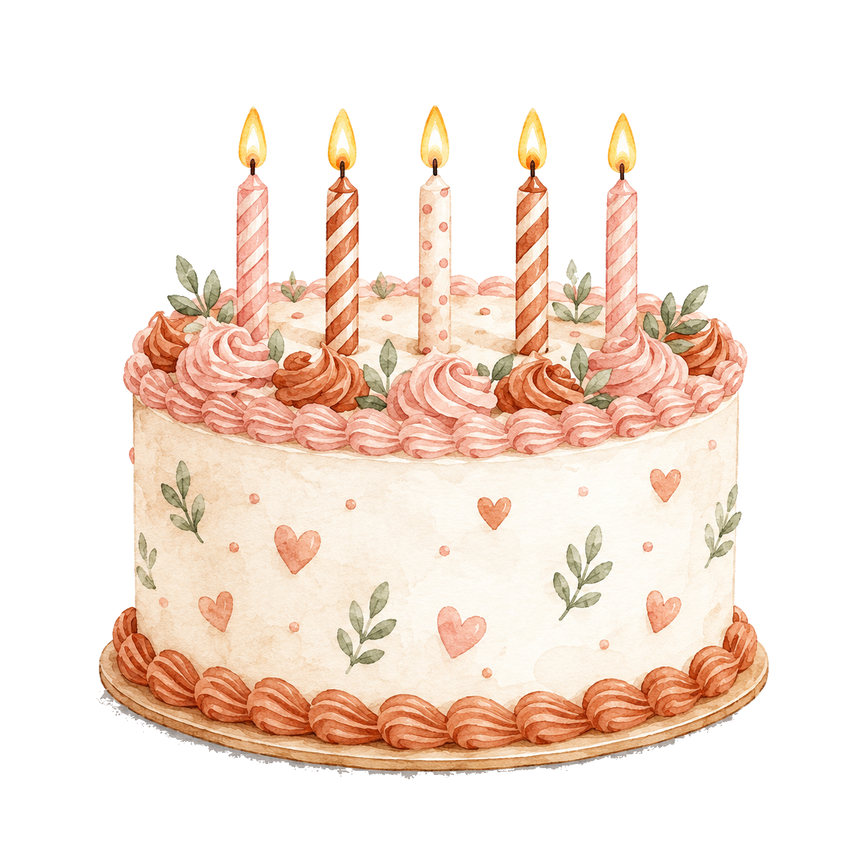 Gâteau d'anniversaire, bougies allumées